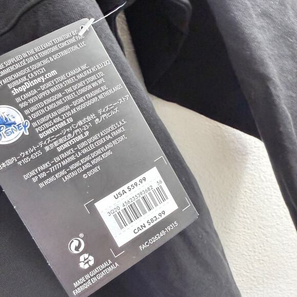 Walt Disney Studios Spirit Jersey Shirt Mens Small Black Mickey Mouse Cotton NWT - Picture 7 of 10